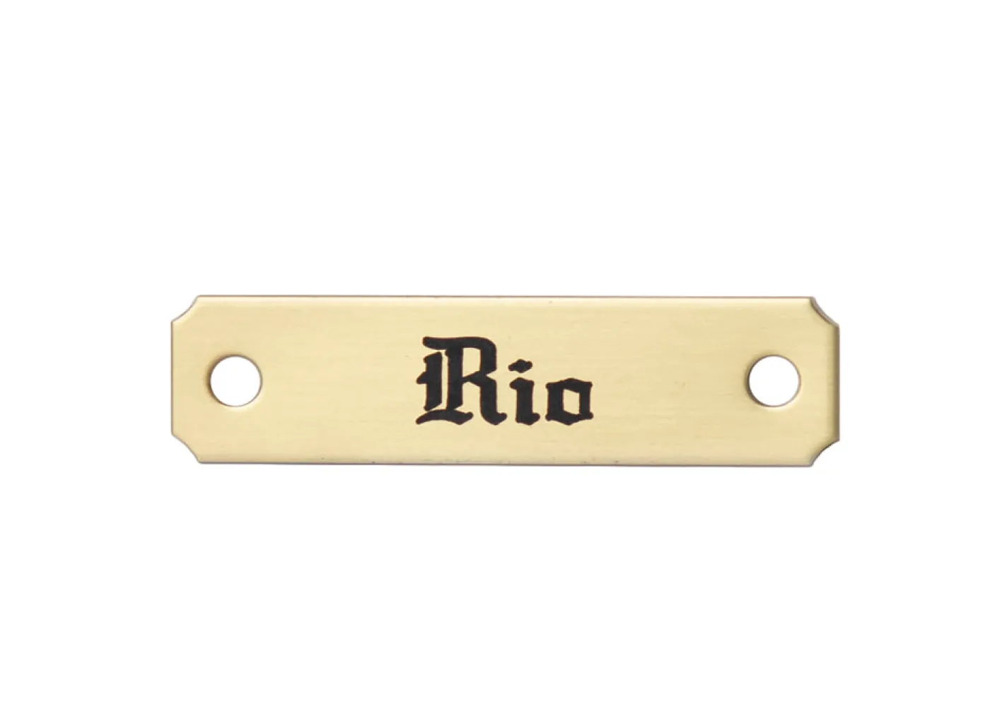 DOVER DROPSHIP Nameplates|2" Notched Corner Bridle Nameplate