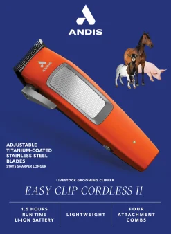 ANDIS COMPANY Clippers, Blades, & Accessories|Andis® Easy Clip Cord/Cordless II Clipper