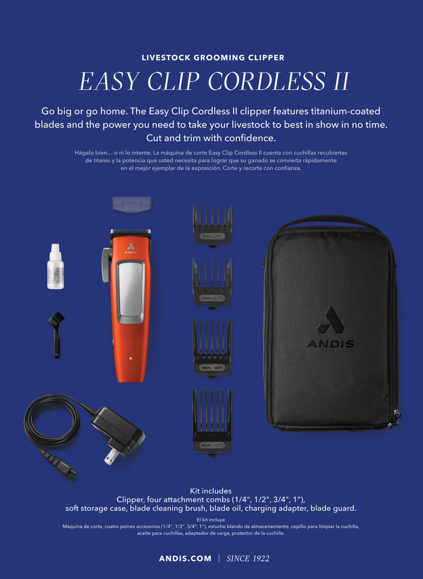 ANDIS COMPANY Clippers, Blades, & Accessories|Andis® Easy Clip Cord/Cordless II Clipper