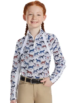 Kids ARIAT-APPAREL Kids' Casual Riding Clothes|Ariat® Kids’ Print Sunstopper Shirt 3.0