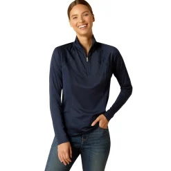 ARIAT-APPAREL Show Shirts|Ariat® Ladies’ Sunstopper Quarter-Zip Base Layer 3.0