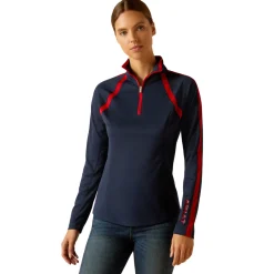 ARIAT-APPAREL Show Shirts|Ariat® Ladies’ Sunstopper Quarter-Zip Base Layer 3.0