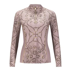 ARISTA EQUESTRIAN Long Sleeve Tops|Arista® Golden Stirrups Quarter-Zip Long Sleeve Sun Shirt
