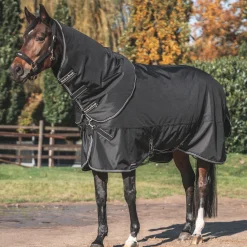 BACK ON TRACK BOT LL Turnout Blankets|Back on Track® Obsidian 150G Turnout Blanket with Neck Cover