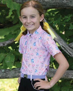 Kids BELLE AND BOW EQSTRN Kids' Casual Riding Clothes|Belle & Bow Equestrian Children’s Short Sleeve Sun Shirt
