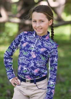Kids BELLE AND BOW EQSTRN Kids' Casual Riding Clothes|Belle & Bow Equestrian Children’s Short Sleeve Sun Shirt