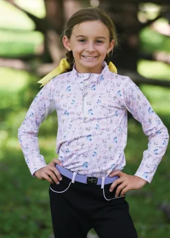 Kids BELLE AND BOW EQSTRN Kids' Casual Riding Clothes|Belle & Bow Equestrian Children’s Long Sleeve Sun Shirt