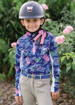 Kids BELLE AND BOW EQSTRN Kids' Casual Riding Clothes|Belle & Bow Equestrian Children’s Long Sleeve Sun Shirt