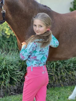 Kids BELLE AND BOW EQSTRN Kids' Casual Riding Clothes|Belle & Bow Equestrian Children’s Long Sleeve Sun Shirt