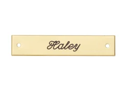 DOVER DROPSHIP Nameplates|Beveled Edge Saddle Nameplate