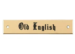 DOVER DROPSHIP Nameplates|Beveled Edge Saddle Nameplate