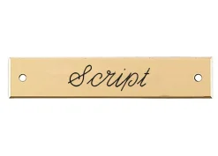 DOVER DROPSHIP Nameplates|Beveled Edge Saddle Nameplate