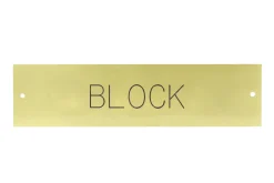 DOVER DROPSHIP Nameplates|Brass Halter Nameplate - 3 lines