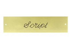 DOVER DROPSHIP Nameplates|Brass Halter Nameplate - 3 lines