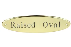 CRW Nameplates|Brass Raised Oval Nameplate