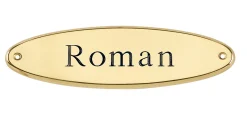 CRW Nameplates|Brass Raised Oval Nameplate