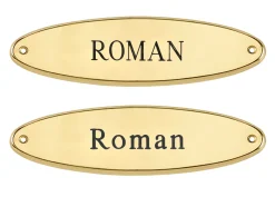 CRW Nameplates|Brass Raised Oval Nameplate