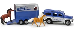 Kids REEVES INTERNATIONAL Gifts|Trailering|Breyer® Farms Land Rover® & Tag-a-Long Trailer Set