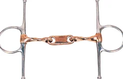 INTREPID INTL English Horse Bits|DS Twisted Copper Dr. Bristol Full Cheek Snaffle Bit