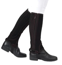 Kids WEATHERBEETA Half Chaps|Kids' Half Chaps|Dublin® Children's Easy-Care Contrast Stitch Half Chaps
