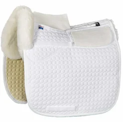WORLD EQUSTRN BRNDS Close Contact Saddle Pads|E.A. Mattes All-Purpose Square Correction Pad with Pockets for Shims & Bare Flaps