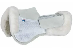 WORLD EQUSTRN BRNDS Half Pads|Dressage Pads|E.A. Mattes Dressage Correction Half Pad with Rear Trim & Pockets for Shims