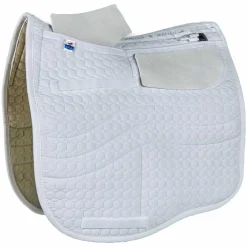 WORLD EQUSTRN BRNDS Close Contact Saddle Pads|E.A. Mattes Dressage EuroFit Quilt Only Correction Pad with Pockets for Shims
