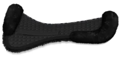 WORLD EQUSTRN BRNDS Half Pads|Dressage Pads|E.A. Mattes Platinum EWWA Sheepskin Dressage Half Pad with Rear Trim