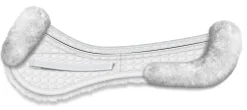 WORLD EQUSTRN BRNDS Half Pads|E.A. Mattes Platinum EWWA Sheepskin All-Purpose Correction Half Pad with Rear Trim