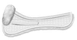 WORLD EQUSTRN BRNDS Half Pads|Dressage Pads|E.A. Mattes Platinum EWWA Sheepskin Dressage Correction Half Pad
