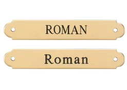 DOVER DROPSHIP Nameplates|Fancy Halter Nameplate - 3 lines
