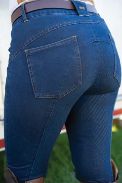 FITS RIDING Full Seat Breeches|FITS® Ladies’ Denim Full-Seat Tread Cargo Breech