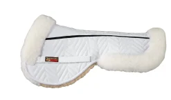 FLEECEWORKS Half Pads|™ FXK Technology Classic Sheepskin Half Pad with Rolled Edges