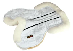 FLEECEWORKS Half Pads|™ FXK Technology Classic Sheepskin Half Pad with Rolled Edges