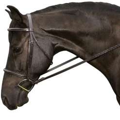 INT RIDING HELMET English Bridles|Flex Rider Fancy-Stitched Raised Snaffle Hunter Bridle