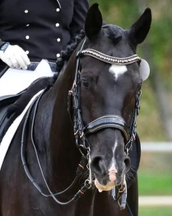 HALTER EGO English Bridles|Aurelia Rose Gold Black Patent Double Bridle