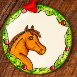 THE NOLA WATKINS COL Gifts|Home Décor|Hand-Painted Horse Wreath Ornament