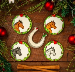 THE NOLA WATKINS COL Gifts|Home Décor|Hand-Painted Horse Wreath Ornament