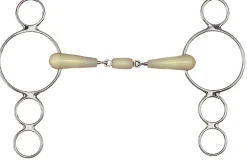 ERS English Horse Bits|Happy Mouth Bits® Double-Jointed 3-Ring Elevator Bit