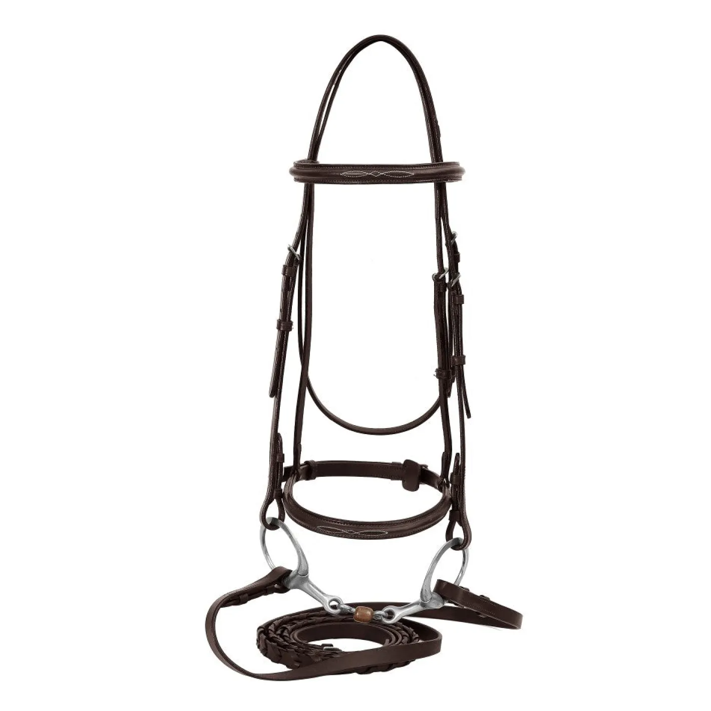 JPC EQUESTRIAN English Bridles|HDR Advantage Fancy Raised Snaffle Bridle with Laced Reins