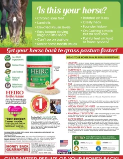RJ MATTHEWS Horse Supplements|Heiro™ Healthy Equine Insulin Rescue Organical