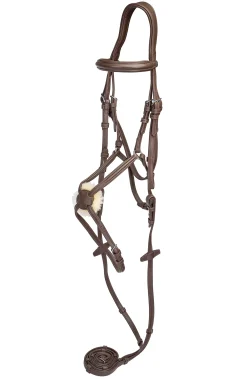 JPC EQUESTRIAN English Bridles|Henri de Rivel Kushy Plain Raised Figure-8 Bridle