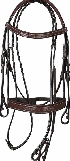 JPC EQUESTRIAN English Bridles|Henri de Rivel Mono Crown Bridle with Padded Wide Noseband