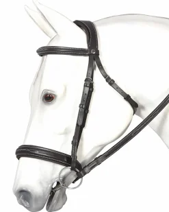 JPC EQUESTRIAN English Bridles|Henri de Rivel Mono Crown Bridle with Padded Wide Noseband