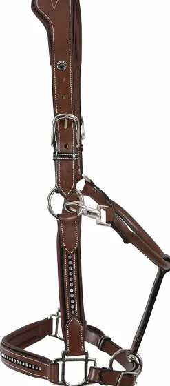 JPC EQUESTRIAN Halters|Henri de Rivel Padded Leather Crystal Halter