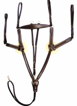 JPC EQUESTRIAN Martingales & Breastplates|Henri de Rivel Pro 5-Point Elastic Breastplate Martingale with Running Attachment
