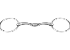 GEM-HERM SPRENGER English Horse Bits|Herm Sprenger® Satinox Double-Jointed Loose Ring Snaffle Bit with 14mm Mouth/70mm Rings