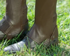 EQUINAVIA Half Chaps|Horze Leather Half Chaps with Elastic