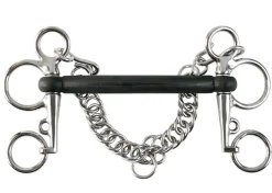 EQUINAVIA English Horse Bits|Horze Rubber Mullen Mouth Pelham Bit