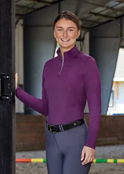 KIRSCH Long Sleeve Tops|IconEQ™ Lux Quarter-Zip Long-Sleeve Shirt